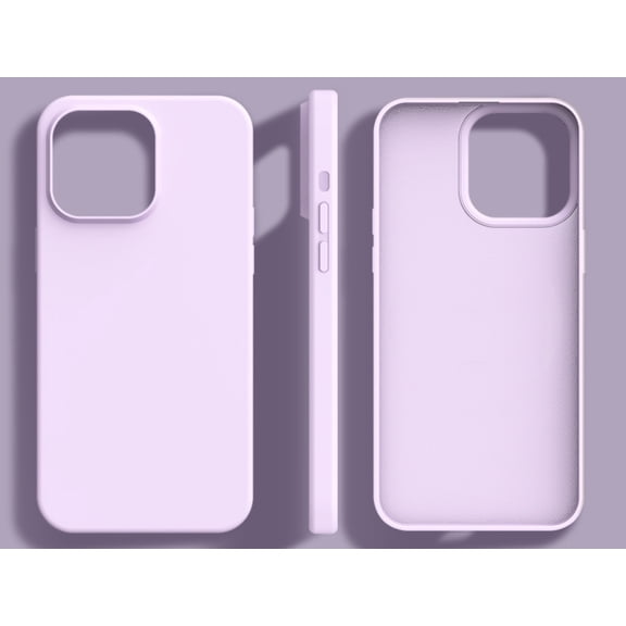 Compatible with iPhone 12/13/14/15 Case, Slim Liquid Silicone 3 Layers Full Covered Soft Gel Rubber Case Cover 6.1 inch