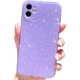 thumbnail image 1 of Compatible with iPhone 12 Case Cute Glitter Slim Bumper, Purple Sparkly Silicone Shockproof Protective Phone Case for Women Girls (Purple), 1 of 13