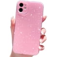 thumbnail image 1 of Compatible with iPhone 12 Case Cute Glitter Slim Bumper, Sparkly Silicone Shockproof Protective Phone Case for Women Girls (Pink), 1 of 13