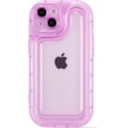 thumbnail image 1 of Compatible with iPhone 12 Case,Transparent Candy Color Bumper Shockproof Silicone Phone Case for iPhone 12,Purple, 1 of 10