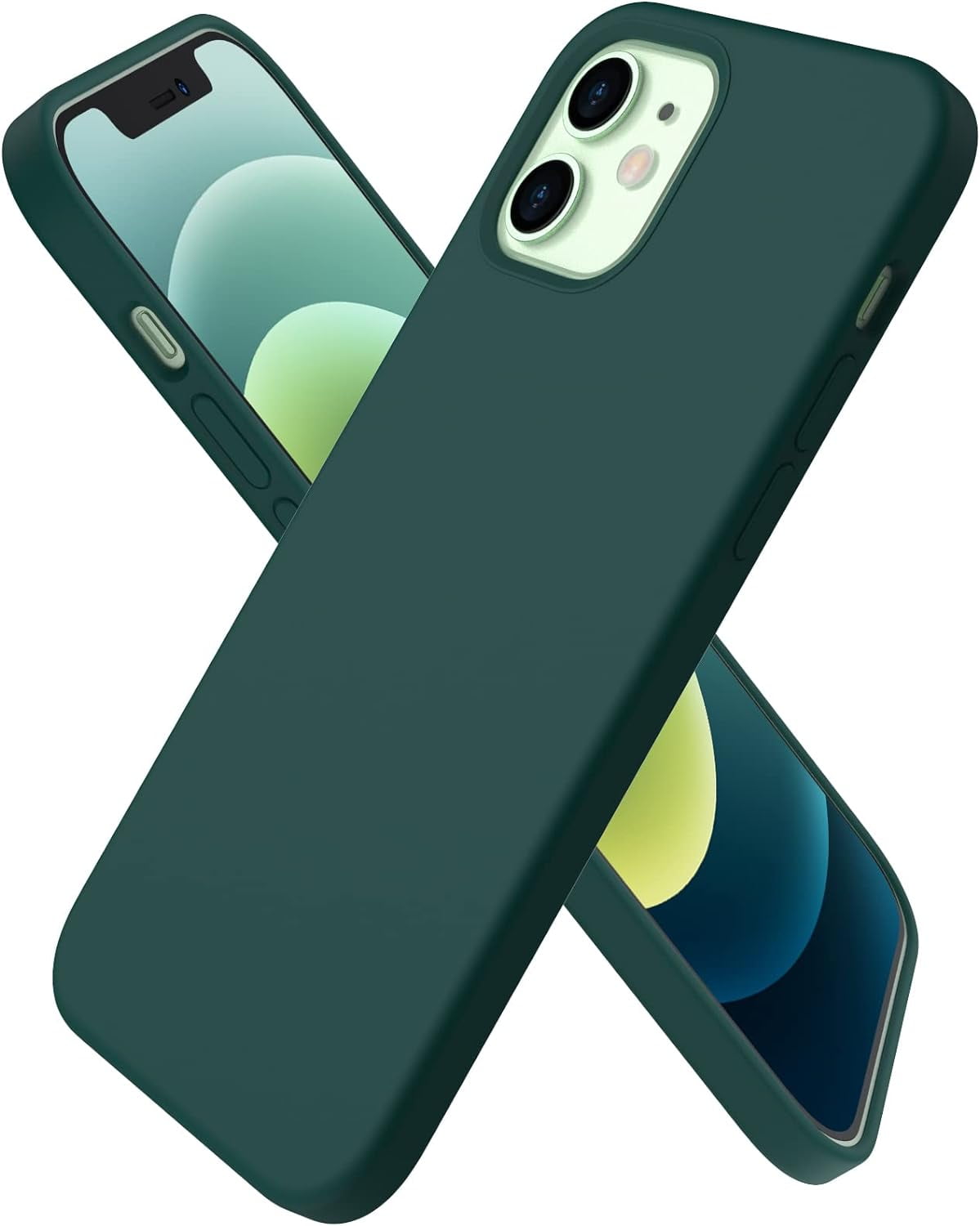 Compatible with iPhone 12 Mini Case, Slim Liquid Silicone Layers