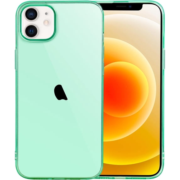 Compatible with iPhone 12 Mini Case, Soft Transparent Shockproof Protective Slim Thin Bumper Phone Cover, Translucent Green