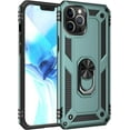 thumbnail image 1 of Compatible with iPhone 12 Pro Max Case, Extreme Protection Military Armor Dual Layer Protective Cover with 360 Degree Swivel D Ring Stand GreyGreen, 1 of 12