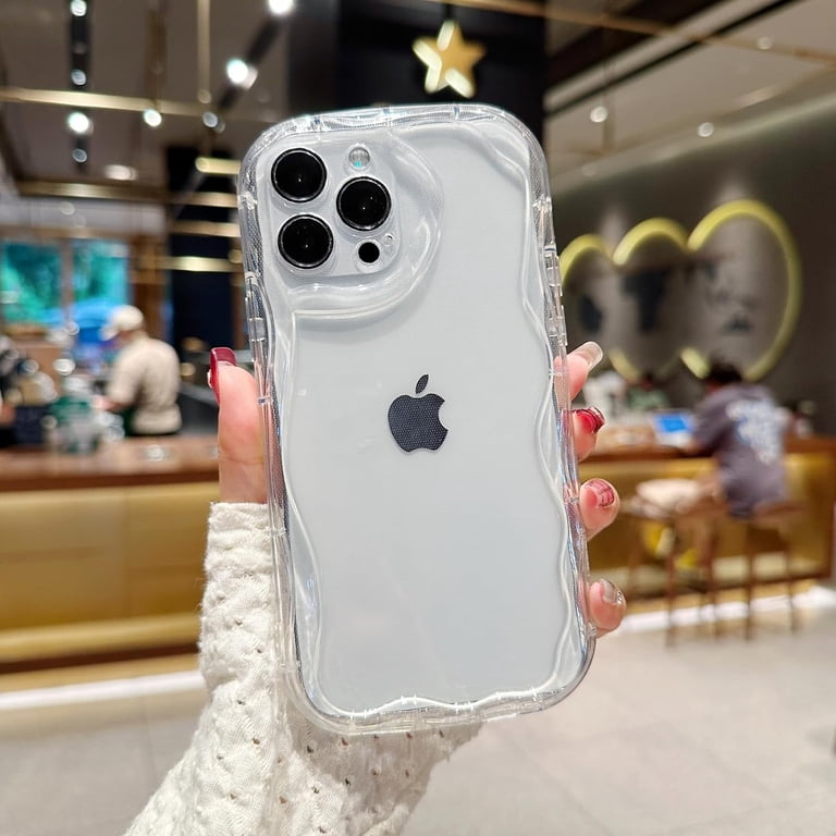 Compatible with iPhone 12 Pro Max Cute Kawaii Curly Cream Frame