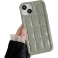 thumbnail image 1 of Compatible with iPhone 12 Pro for Women/Girls, Cute 3D Plaid Anti-Scratch Shockproof Soft Silicone Phone Case for iPhone 12 Pro, Green, 1 of 7