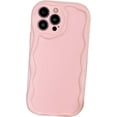 thumbnail image 1 of Compatible with iPhone 12 Pro for Women/Girls, Cute Candy Curly Wavy Soft Silicone Bumper Protective Cover for iPhone 12 Pro, Pink, 1 of 7
