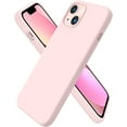 thumbnail image 1 of Compatible with iPhone 13 Case 6.1, Slim Liquid Silicone 3 Layers Full Covered Soft Gel Rubber Case Cover 6.1 inch-Chalk Pink, 1 of 5