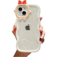thumbnail image 1 of Compatible with iPhone 13 Case, Cute Little Monsters Lens Curly Wave Transparent Soft Silicone Shockproof Bumper Case for iPhone 13, White, 1 of 7