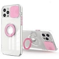thumbnail image 1 of Compatible with iPhone 13 Case with Ring Holder for Girl Women,Clear Silicone Shockproof Soft TPU Back Slide Camera Cover Case for iPhone 13 6.1 inch, 1 of 6