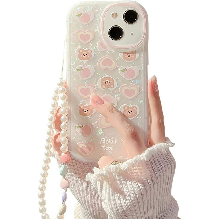 Compatible with iPhone 13 Mini Case Cover Cute Women,Bear Love