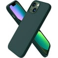 thumbnail image 1 of Compatible with iPhone 13 Mini Case, Slim Liquid Silicone 3 Layers Full Covered Soft Gel Rubber with Microfiber Case Cover 5.4 inch-Olive Green, 1 of 11