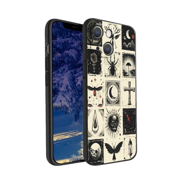 Compatible with iPhone 13 Phone Case, Vintage-stamp-collection-3 Case Silicone Protective for Teen Girl Boy Case for iPhone 13