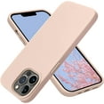 thumbnail image 1 of Compatible with iPhone 13 Pro Case, Liquid Silicone Slim Protective Shockproof Phone Case Cover with Anti-Scratch Microfiber Lining, 6.1 inch, Pink, 1 of 5