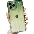 thumbnail image 1 of Compatible with iPhone 13 Pro Case for Women/Girls, Cute Transparent Gradient Water Ripple Wave Anti-Scratch Shockproof Case for iPhone 13 Pro, Green, 1 of 9