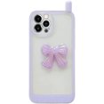 thumbnail image 1 of Compatible with iPhone 13 Pro Max 3D Bowknot Case Cute Camera Lens Protection Clear Soft Shockproof Pretty Unique Protective Cover for Women Girls, 1 of 9