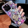 thumbnail image 1 of Compatible with iPhone 13 Pro Max Bling Glitter Case Luxury Cute Sparkle Rhinestone Diamond Girly Protective Phone Cover Case for Women Girl, 1 of 7