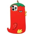 thumbnail image 1 of Compatible with iPhone 13 Pro Max Fun Silicone Case Soft Unique Creative Cute Spoof Chick Chili Shockproof Protective Cover for Girls and Women, 1 of 8