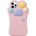 thumbnail image 1 of Compatible with iPhone 13 Pro Max Silicone Case Cat Paw Shape Lovely Cute 3D Soft Unique Funny Shockproof Protective Cover Case Gift for Women Girls, 1 of 12