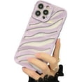 thumbnail image 1 of Compatible with iPhone 13 Pro Max, Simple Hollow Heat Dissipation Water Ripple Anti-Scratch Shockproof Phone Case for iPhone 13 Pro Max, Purple, 1 of 8