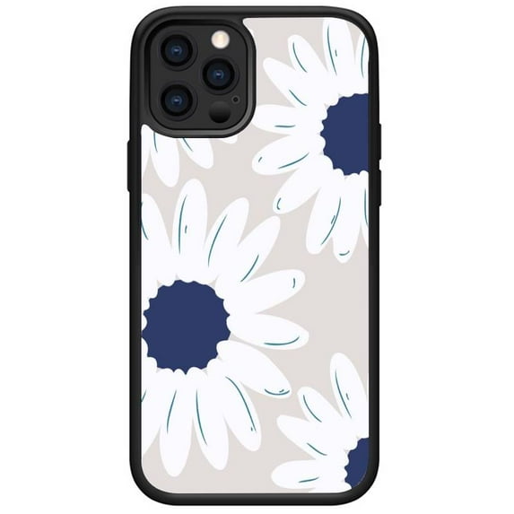 Compatible with iPhone 13 case Soft TPU Glossy Flower Pattern Phone Case for Women and Girls