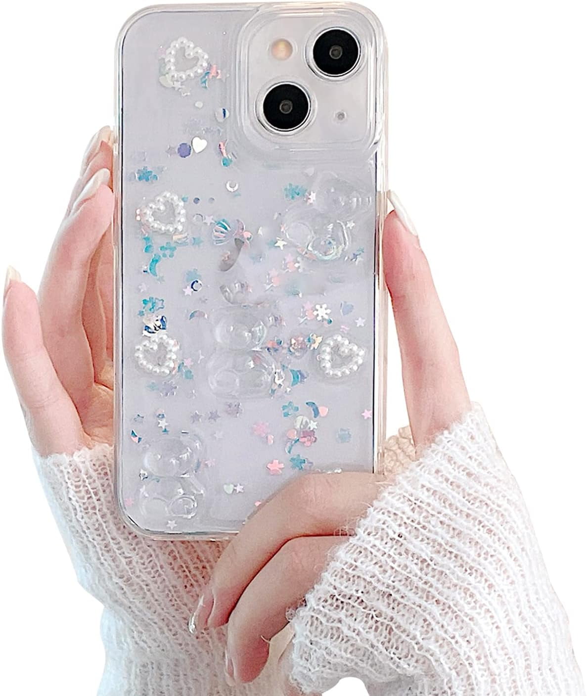 Phone Case for iPhone XR with Phone Charm Chain Strap Cute