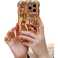thumbnail image 1 of Compatible with iPhone 14 Case with Screen Protector (Camera Protection + Soft Microfiber Lining) Liquid Silicone Phone Case 6.1 inch 2022, Brown, 1 of 8