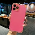 thumbnail image 1 of Compatible with iPhone 14 Electroplating Frosted Case Thin Fashion Lens Protection Bumper Matte Slim Protection Shockproof Case for Women Girls, 1 of 2