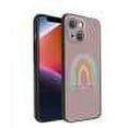 thumbnail image 1 of Compatible with iPhone 14 Phone Case, Boho-Rainbow-aestetic-54 Case Silicone Protective for Teen Girl Boy Case for iPhone 14, 1 of 1
