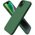 thumbnail image 1 of Compatible with iPhone 14 Plus Case 6.7, Slim Liquid Silicone 3 Layers Full Covered Soft Gel Rubber Phone Case Protective Cover 6.7 Inch-Clover Green, 1 of 12