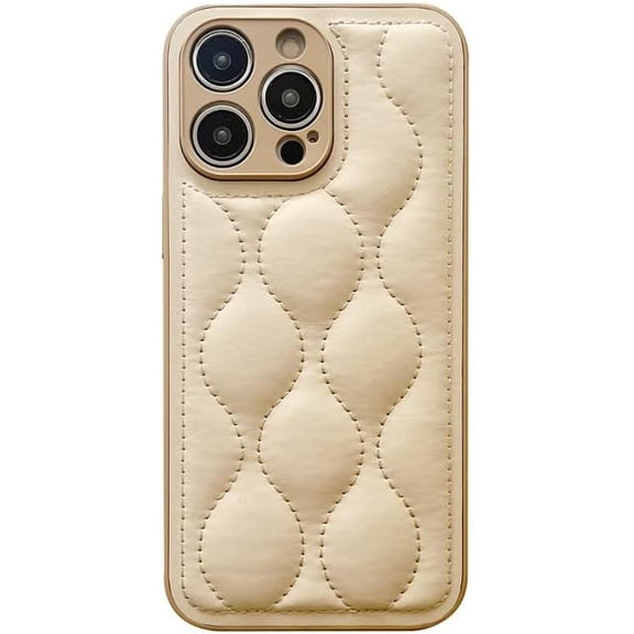 Compatible with iPhone 14 Plus Case for Women/Girls, Soft Down 3D Grid Plaid Raised Shockproof Case for iPhone 14 Plus