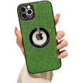 thumbnail image 1 of Compatible with iPhone 14 Pro Max Case Glitter Bling Sparkly Shiny Case Camera Protection Soft TPU Shockproof Back Cover for Women Girl Green, 1 of 8