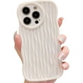 thumbnail image 1 of Compatible with iPhone 14 Pro Max Case for Women/Girls, Cute Wave Edge Water Ripples Back Cover Soft TPU Shockproof Case for iPhone 14 Pro Max, White, 1 of 6