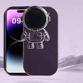 thumbnail image 1 of Compatible with iPhone 14 Pro Max Case with Hidden Stand, Cute Plating Astronaut Design Cartoon Cute Phone Case with Protective Cover, 1 of 6