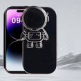 thumbnail image 1 of Compatible with iPhone 14 Pro Max Case with Hidden Stand, Cute Plating Astronaut Design Cartoon Cute Phone Case with Protective Cover, 1 of 6