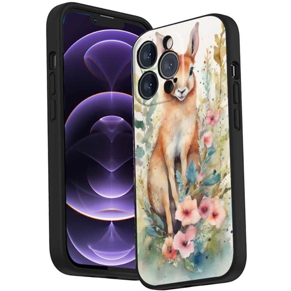 Compatible with iPhone 14 Pro Max Phone Case, Whimsical-watercolor-animals-5 Case Silicone Protective for Teen Girl Boy Case for iPhone 14 Pro Max