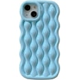 thumbnail image 1 of Compatible with iPhone 14 Pro Max for Women/Girls, Cute Glossy 3D Water Ripple Pattern Phone Case Anti-Scratch Shockproof for iPhone 14 Pro Max, Blue, 1 of 7