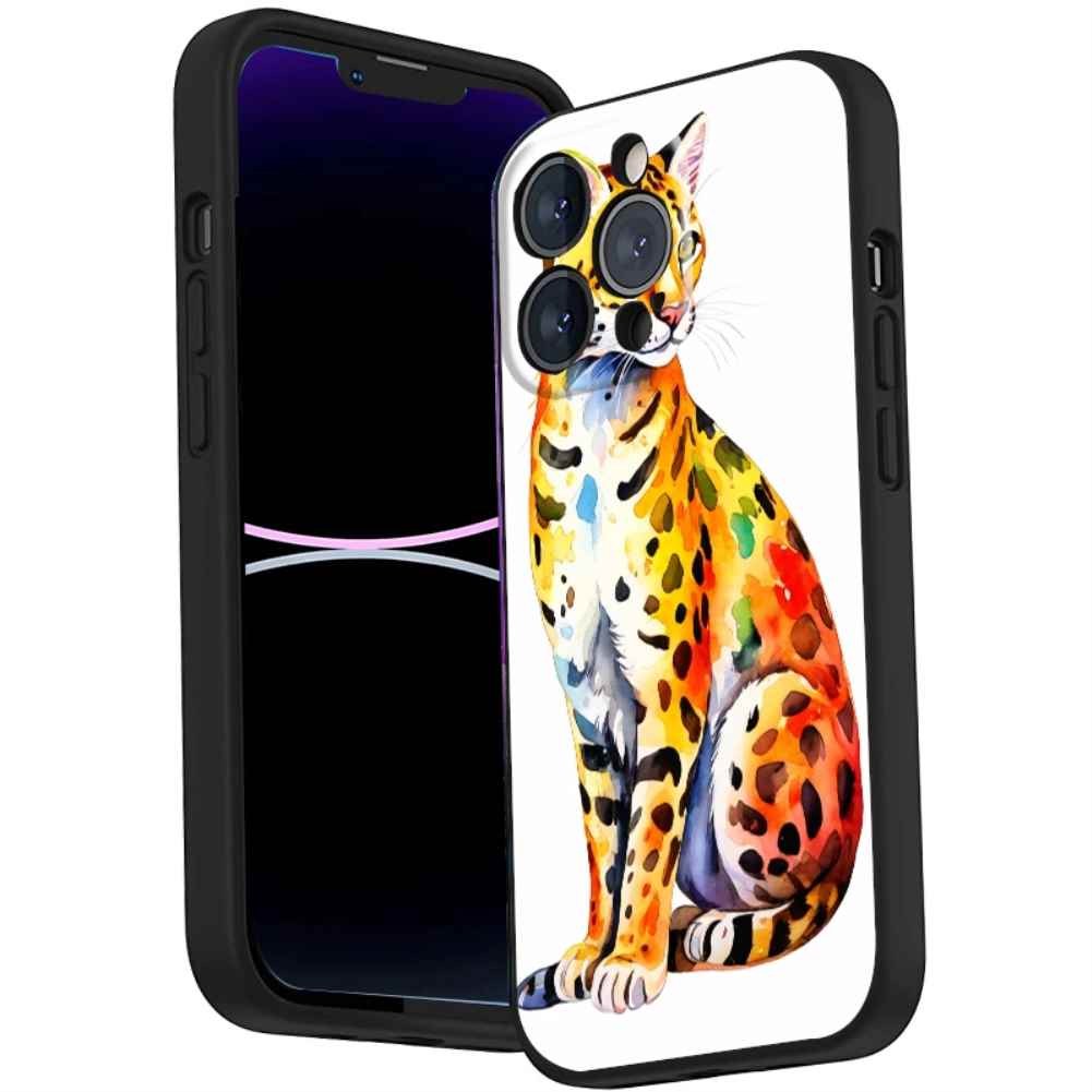 Compatible with iPhone 14 Pro Phone Case, colorfulOcelot357 Case