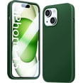 thumbnail image 1 of Compatible with iPhone 15 Case, Liquid Silicone Slim Shockproof Protective Phone Case for iPhone 15 6.1 inch[Microfiber Lining]. (Alpine Green), 1 of 12