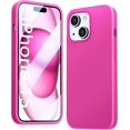 thumbnail image 1 of Compatible with iPhone 15 Case, Liquid Silicone Slim Shockproof Protective Phone Case for iPhone 15 6.1 inch[Microfiber Lining]. (Hot Pink), 1 of 12