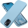 thumbnail image 1 of Compatible with iPhone 15 Case, Silicone Shockproof Slim Thin Phone Case for iPhone 15 (6.1 inch), (Baby Blue), 1 of 12