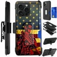 thumbnail image 1 of Compatible with iPhone 15 Pro 6.1"; Hybrid Card Holster Phone Case Cover (US Soldier Flag), 1 of 4