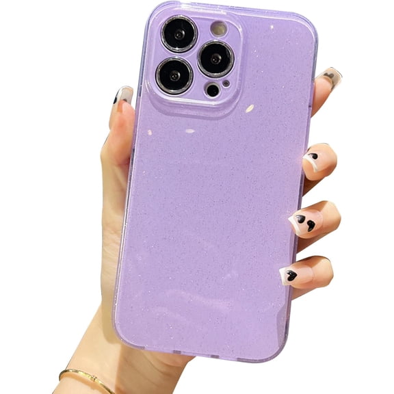 Compatible with iPhone 15 Pro Case Glitter Bling Cute Women Girl Phone Case Soft Twinkle Sparkly Protective Case for iPhone 15 Pro-Hot Pink