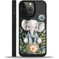 thumbnail image 1 of Compatible with iPhone 15 Pro Case, Long Nose Elephant Case for Case Girls Women, Scratch-Resistant Shockproof Protective Cover 6.1 in - Clear Black, 1 of 5