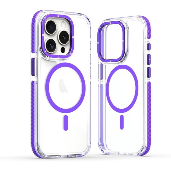Compatible with iPhone 15 Pro Case Magsafe Clear Trasparent Design Anti-Scratch Transparent Case Shockproof Phone Cover
