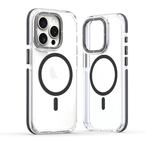 Compatible with iPhone 15 Pro Max Case Magsafe Clear Trasparent Design Anti-Scratch Transparent Case Shockproof Phone Cover