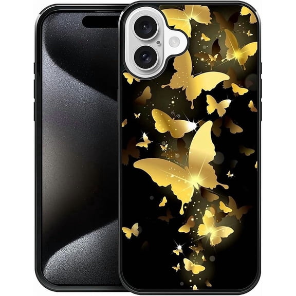 Compatible with iPhone 16 Case, Pattern Design Hard PC Back Cover Non-Slip Soft TPU Protective Case for iPhone 16 for Women 6.1inch-Pig Sunflower