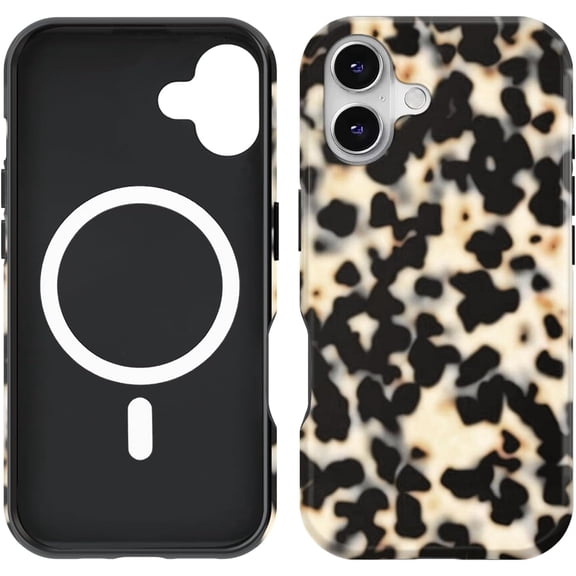 Compatible with iPhone 16 Plus Case [8 ft Drop Tested] Compatible with MagSafe - Cute Tortoise Shell Mag Series Cases for Women Girls