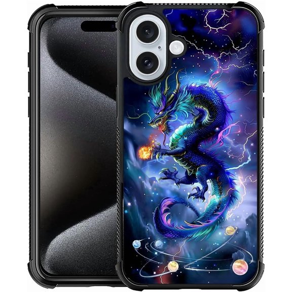 Compatible with iPhone 16 Plus Case, Darkness Dragon 2 Case for Men Woman, Anti-Scratch Soft TPU Shockproof Unique Protective Cover Pattern Design