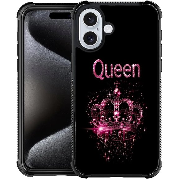 Compatible with iPhone 16 Plus Case, Red Queen New 16 Plus Women Girls Case, Shockproof Anti-Slip Drop Protection with Soft TPU Bumper