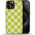 thumbnail image 1 of Compatible with iPhone 16 Pro Max Case, Checkerboard-Matcha Green 2 in 1 Heavy Duty Shockproof Rugged Hard PC+Soft Silicone Protective Cover, 1 of 6